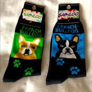 NWT! Sa yooo French Bulldog Socks (2 pairs)